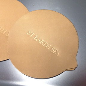 opercules cosmétiques or cuivré estampés EMBATHERM